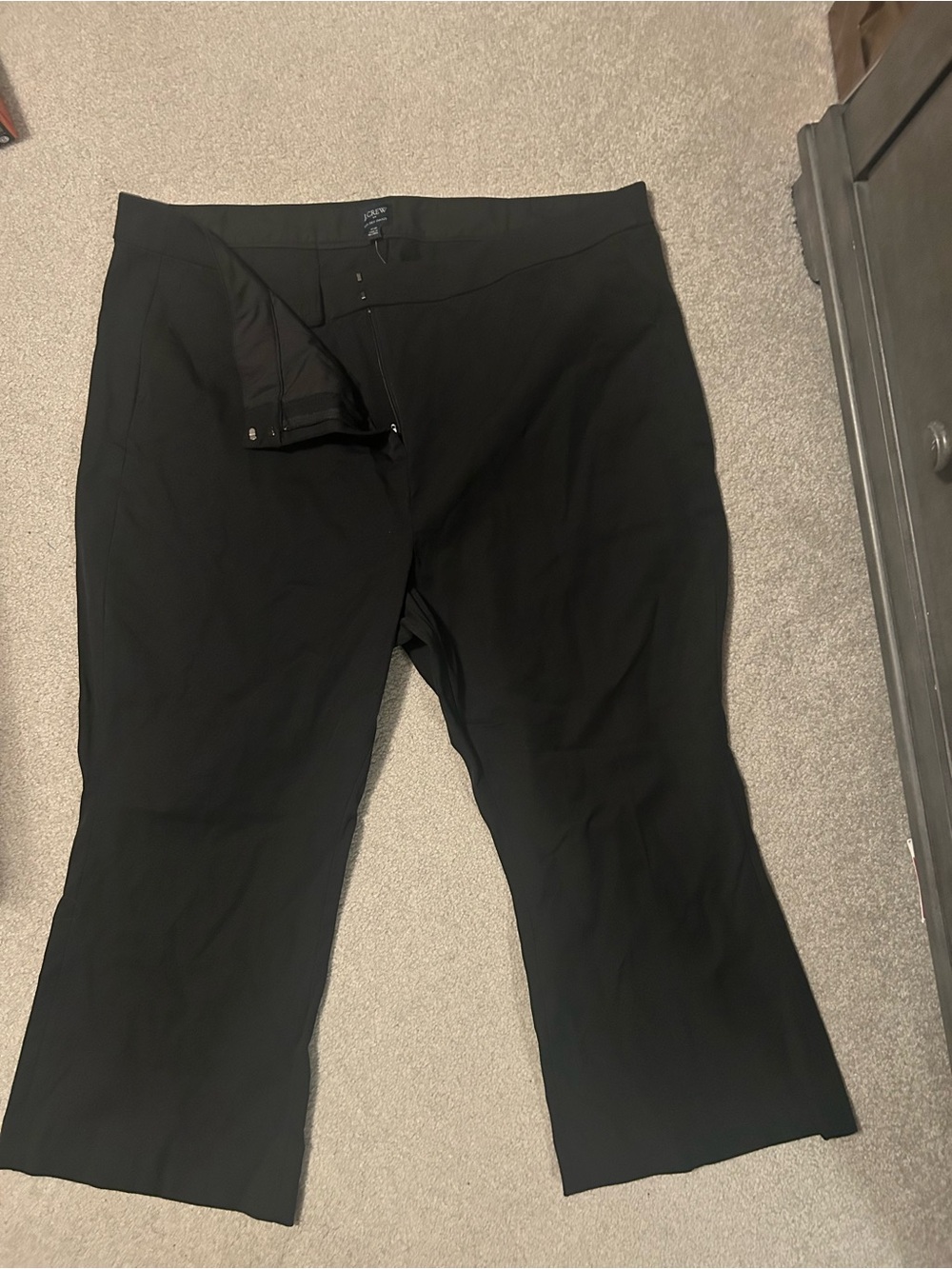 J. Crew Black Wide-Leg Dress Pants